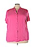 Cj Banks 100% Rayon Pink Short Sleeve Blouse Size 3X - photo 1