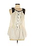 Free People 100% Polyester Ivory Sleeveless Blouse Size M - photo 1