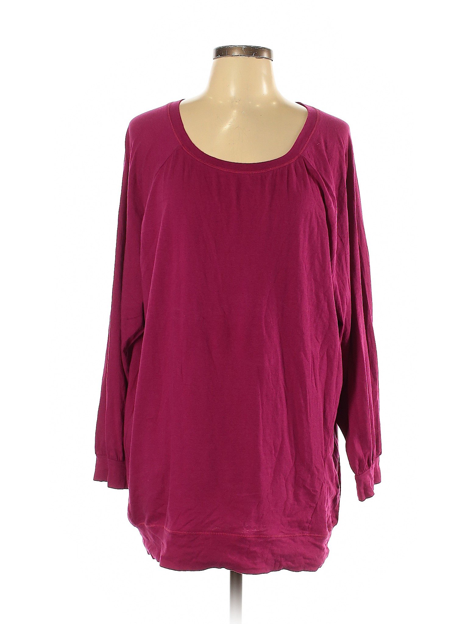 purple long sleeved t shirt