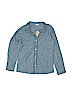 Lands' End 100% Baumwolle Blue Long Sleeve Button-Down Shirt Size 10 - photo 1