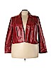Jessica London 100% Leather Red Leather Jacket Size 22 - photo 1