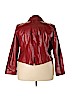 Jessica London 100% Leather Red Leather Jacket Size 22 - photo 2
