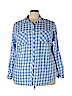 Relativity 100% Cotton Blue Long Sleeve Button-Down Shirt Size 3X - photo 1