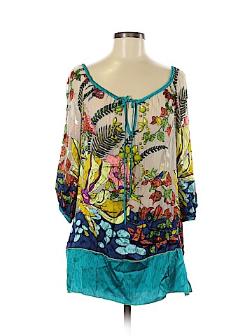 Hale Bob 3/4 Sleeve Silk Top (view 1)