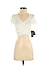 Lulu's White Short Sleeve Top Size XS - photo 1
