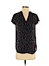H&M 100% Polyester Blue Short Sleeve Blouse Size 4 - photo 1
