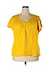 Fashion Bug Yellow Short Sleeve Top Size 2X - photo 1