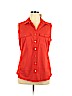 Zac & Rachel Red Sleeveless Button-Down Shirt Size XL - photo 1