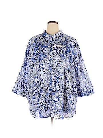 Catherines 3/4 Sleeve Button-Down Shirt (view 1)