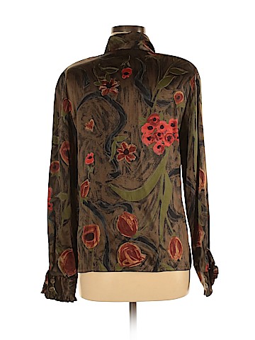 Doncaster Long Sleeve Silk Top (view 2)