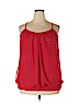 Lane Bryant 100% Polyester Red Sleeveless Blouse Size 22 - photo 1