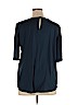 Ann Taylor 100% Polyester Blue Short Sleeve Blouse Size XL - photo 2