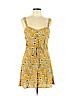 Forever 21 100% Rayon Yellow Casual Dress Size L - photo 1