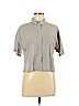 Thread & Supply 100% Lyocell Gray Short Sleeve Button-Down Shirt Size M - photo 1