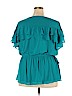 Lane Bryant 100% Polyester Teal Short Sleeve Blouse Size 20 - photo 2