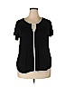 Cable & Gauge Black Short Sleeve Top Size 1X - photo 1