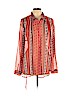 Free People 100% Polyester Red Long Sleeve Blouse Size L - photo 1