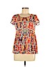 Weston Wear 100% Nylon Orange Short Sleeve Blouse Size M - photo 1