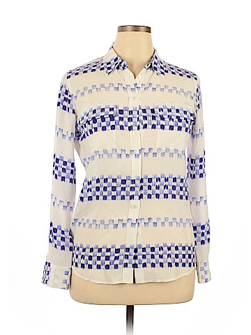 Equipment Long Sleeve Silk Top (view 1)