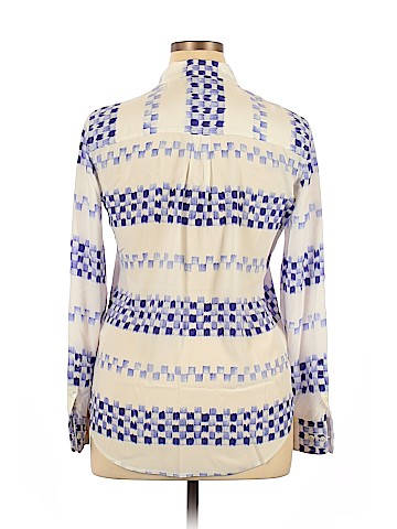 Equipment Long Sleeve Silk Top (view 2)