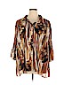 Maggie Barnes 100% Polyester Brown 3/4 Sleeve Blouse Size 22 - 24W - photo 1