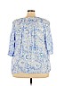 Croft & Barrow 100% Rayon Blue Long Sleeve Top Size 3X - photo 2