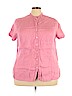 Eddie Bauer 100% Linen Pink Short Sleeve Blouse Size 3X - photo 1