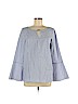 Ellen Tracy Blue Long Sleeve Blouse Size M - photo 1
