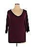 Laila Jayde Burgundy 3/4 Sleeve Top Size XL - photo 1
