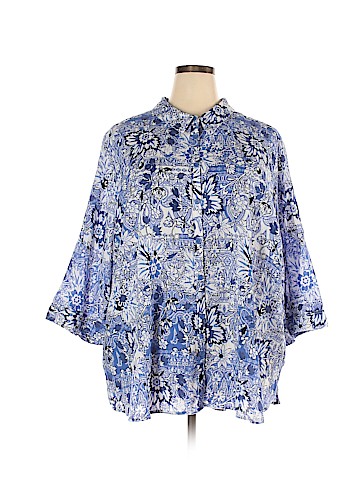 Catherines Short Sleeve Button-Down Shirt (view 1)