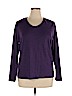 St. John's Bay Purple Long Sleeve T-Shirt Size 1X - photo 1