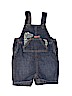 Made With Love 100% Cotton Blue Overall Shorts Size 6-9 mo - photo 1