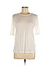H&M 100% Lyocell Ivory Short Sleeve T-Shirt Size M - photo 1