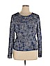 Banana Republic Factory Store 100% Viscose Blue Long Sleeve Blouse Size 14 - photo 1