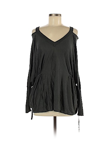 Gold Hawk Long Sleeve Silk Top (view 1)