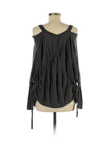 Gold Hawk Long Sleeve Silk Top (view 2)