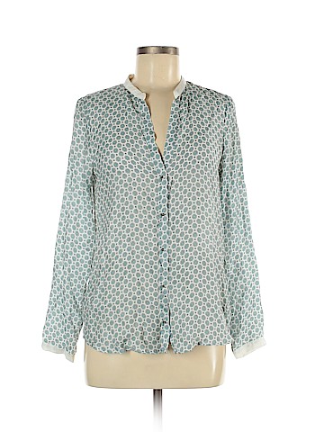 Zara Long Sleeve Silk Top (view 1)