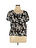 Studio by Liz Claiborne 100% Rayon Black Short Sleeve Blouse Size 16 - photo 1