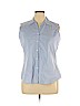 Cutter & Buck Blue Sleeveless Button-Down Shirt Size XL - photo 1