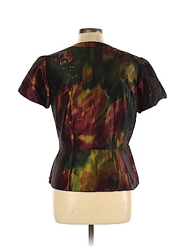 Lafayette 148 New York Short Sleeve Silk Top (view 2)