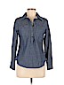 TOMS for Target 100% Cotton Blue Long Sleeve Blouse Size XS - photo 1