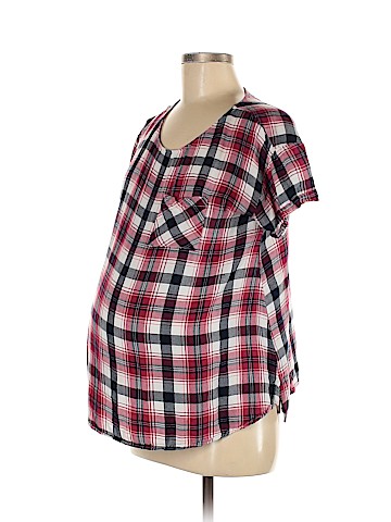 Isabel Maternity Short Sleeve Blouse (view 1)