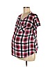 Isabel Maternity 100% Rayon Red Short Sleeve Blouse Size M - photo 1