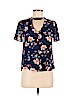 Sweet Wanderer Blue Short Sleeve Blouse Size S - photo 1