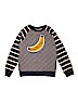 Hanna Andersson Stripes Graphic Gray Pullover Sweater Size 140 cm / US 10 - photo 1