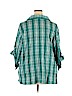 Essentials Teal 3/4 Sleeve Button-Down Shirt Size 4X - photo 2