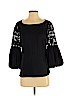 Elie Tahari Black 3/4 Sleeve Silk Top Size XS - photo 1