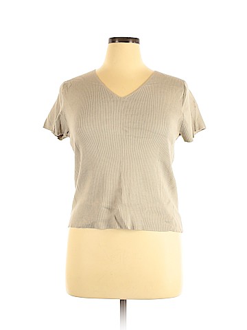Lizwear by Liz Claiborne Short Sleeve Silk Top (view 1)