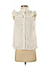 H&M 100% Cotton White Sleeveless Blouse Size 2 - photo 1