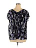 Apt. 9 100% Polyester Black Short Sleeve Blouse Size 1X - photo 1